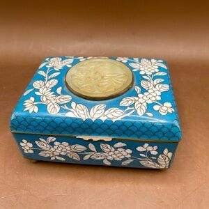 Blue Floral Trinket Box